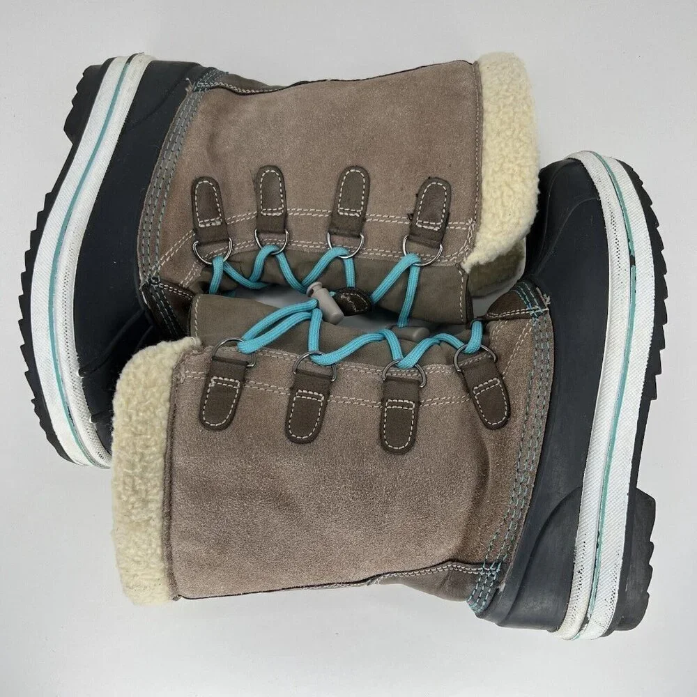 Cat & Jack Thermolite Insulated Girls Size 2 Faux FurLined Duck Boots